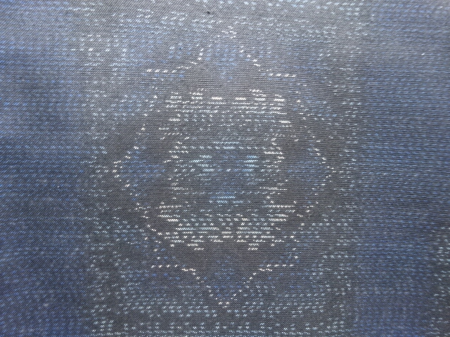 JAPANESE KIMONO / ANTIQUE KIMONO / DORO OSHIMA TSUMUGI / WOVEN FLOWER CREST